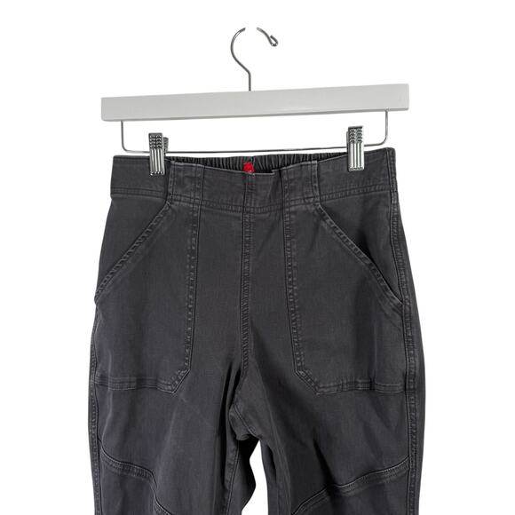 Spanx Stretch Twill Cargo Jogger Pants Grey Mid Rise Boho Womens Size Small - Picture 2 of 8